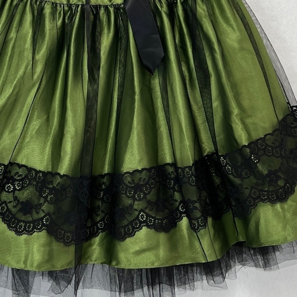 Vintage Jessica McClintock Gunne Sax Hocus Pocus Vibes Chartreuse NEW - Picture 4 of 9
